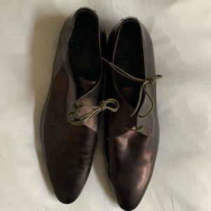 Dark brown oxfords with a shimmery bronze finish by PS Paul Smith - worn once.